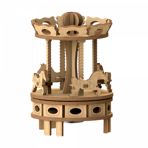 Lot De 6 Ornements Cheval De Carrousel En Bois - Décoration Arbre De Noël, Cadeau Vintage