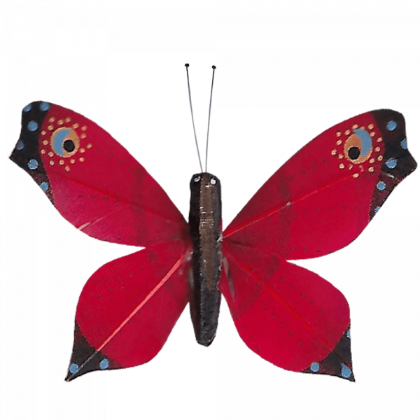 Déco Éthique Solaire Papillon 3D Rouge Faucon Titan