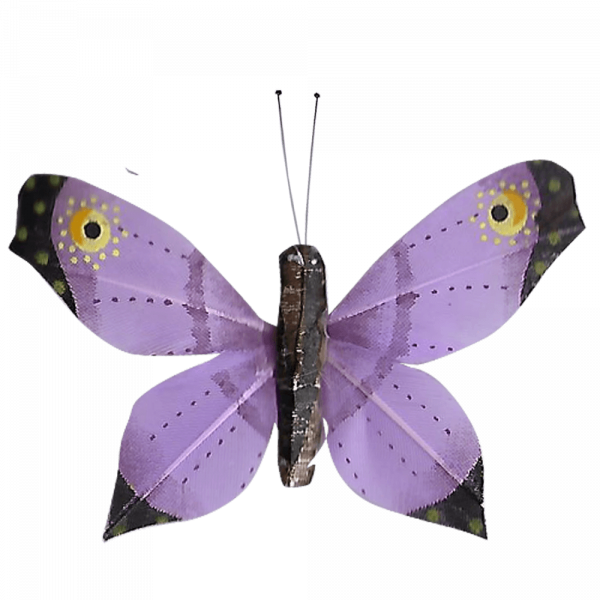 Déco Éthique Solaire Papillon 3D Violet Faucon Titan