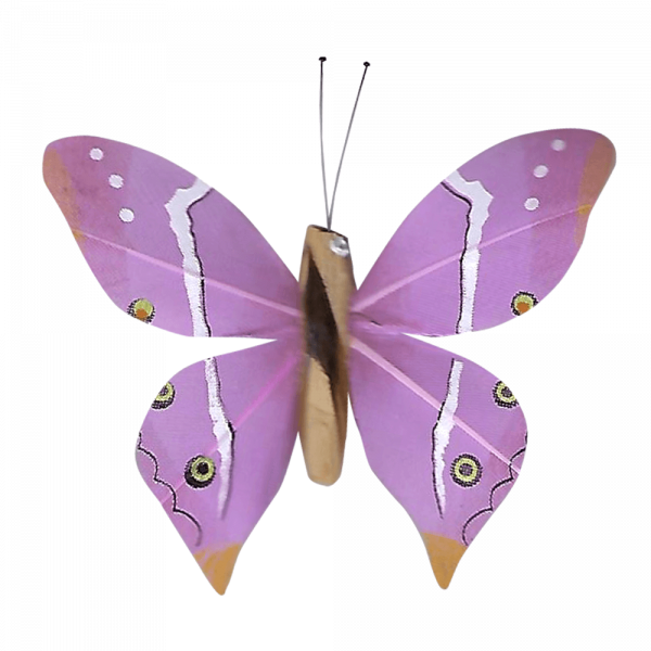 Papillon Animé Ailes Paon Boisé Rose