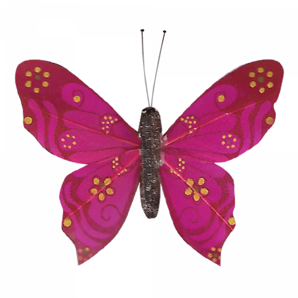 Papillon Sans Piles Ailes Douceur Nacrée Fuchsia