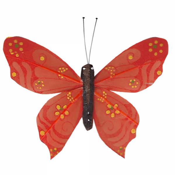Papillon Sans Piles Ailes Douceur Nacrée Orange