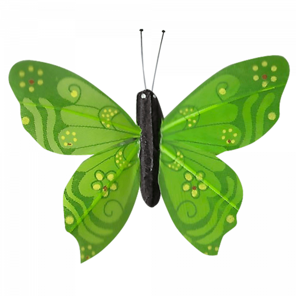 Papillon Sans Piles Ailes Douceur Nacrée Vert