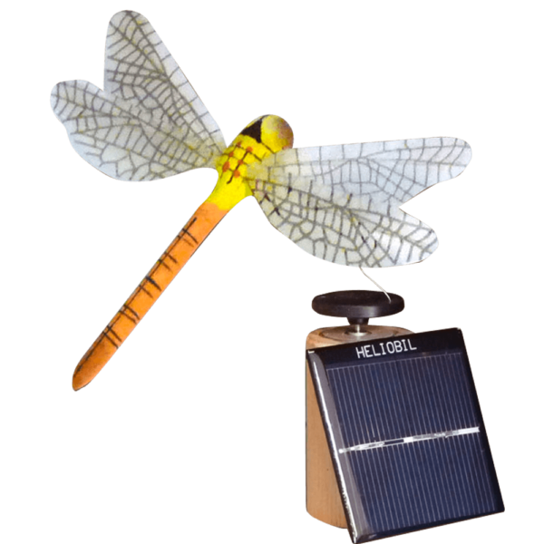 Deco Nature Energie Solaire Libellule Jaune Orange