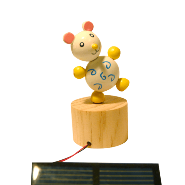 Figurine Solaire Bois Mouton Dansant