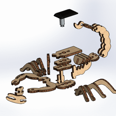 Craft Puzzle 3D Maquette Mini Scorpion Bois