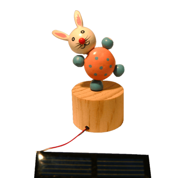 Déco Bureau Figurine Lapin Solaire