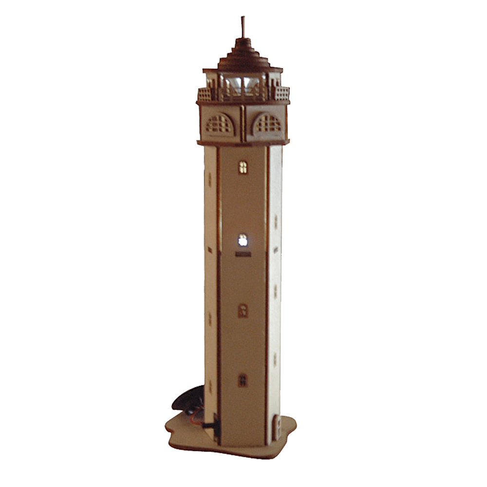 Grand Phare Solaire Lumineux en Bois : HélioBil